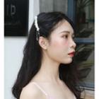 Faux Pearl Mermaid Tail Hair Clip Silver - One Size