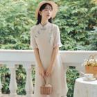 Short-sleeve Embroidered Hanfu Dress