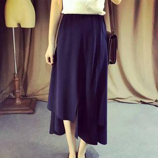 Floral Print Tie-waist Midi Skirt