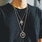 Compass Necklace / Leaf Necklace / Set