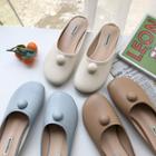 Ball Accent Faux Leather Mules
