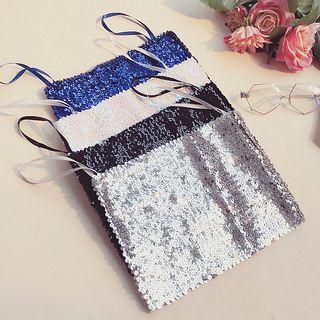 Spaghetti Strap Sequined Cropped Top