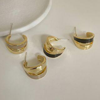Layered Glaze Alloy Earring