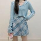 Plaid Mini Skirt / Top