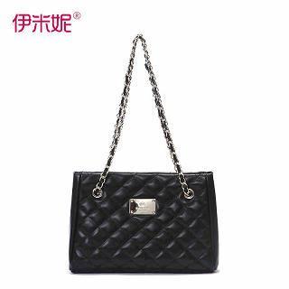 Genuine Leather Quilted Tote