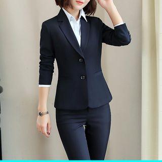 Blazer / Vest / Pencil Skirt / Dress Pants / Contrast Trim Shirt / Hidden Placket Shirt / Set