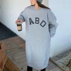 Lettering Fleece Lined Sweatdress