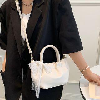 Top Handle Lace Bow Crossbody Bag