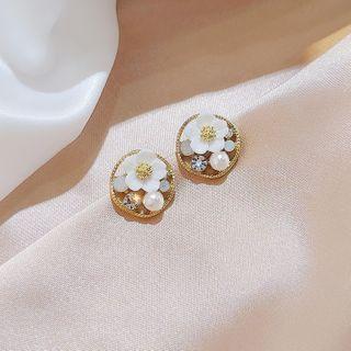 Flower Earring 1 Pair - E2128 - Floral - One Size
