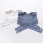 Tie-waist Denim Tube Top