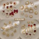 Set Of 3 / 5: Faux Pearl Alloy Earring (various Designs)