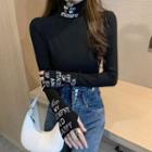High-neck Lettering T-shirt