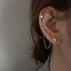 Star & Triangle Asymmetrical Sterling Silver Earring