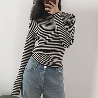 Striped Knit Top Stripe - Black & White - One Size