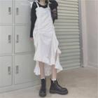 Spaghetti Strap Irregular Midi Dress / T-shirt