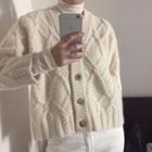Cable-knit Cardigan / Turtleneck Long-sleeve Top
