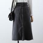 Denim Midi A-line Skirt / Shirt