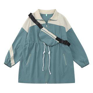 Set: Colored Panel Windbreaker + Crossbody Bag