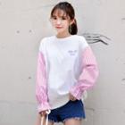 Striped Puff-sleeve T-shirt