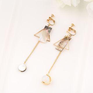 Scallop & Triangle Dangle Earring
