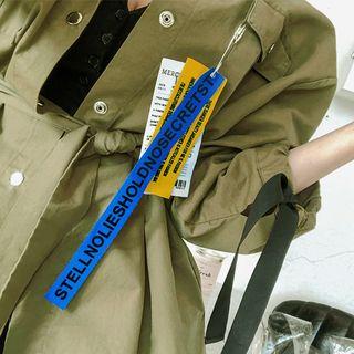 Lettering-tag Safety Pin Brooch