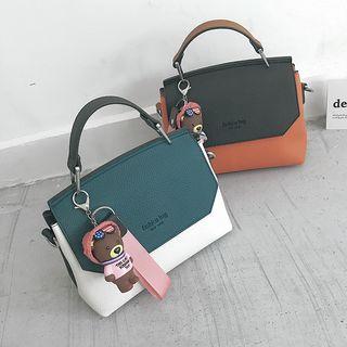 Faux-leather Two Tone Cross Bag