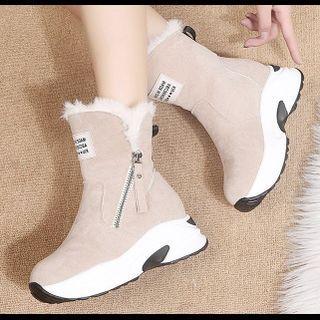 Platform Zip-up Short Snow Boots