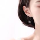 925 Sterling Silver Bow Threader Earring One Pair - Bow Threader Earring - One Size