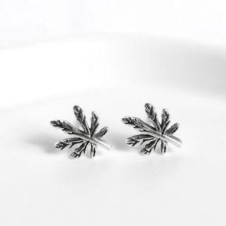 Leaf Earring 1 Pair - Leaf Earring - Silver - One Size