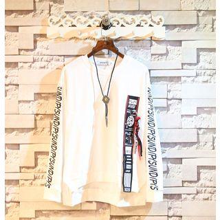 Long-sleeve Loose-fit Lettering Top