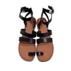 Toe-loop Belted-detail Sandals