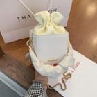 Shirred Top Handle Drawstring Bucket Bag