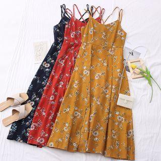 Strappy Floral Sleeveless Dress