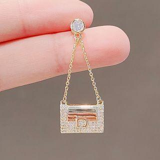 Handbag Rhinestone Alloy Brooch Ly2019 - Gold - One Size