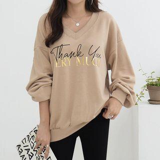 Thank You Letter V-neck Sweatshirt