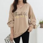 Thank You Letter V-neck Sweatshirt