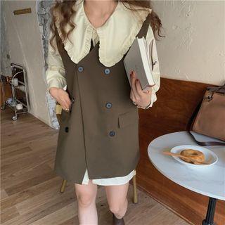 Sleeveless Double Breasted Dress / Shirt