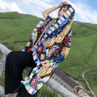 Printed Shawl Blue - 180cm X 100cm