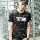 Lettering Printed Short Sleeve T-shirt