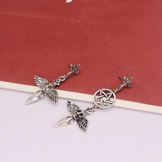 Asymmetrical Skull Drop Earring