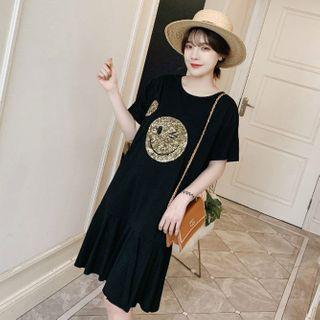 Smile Short-sleeve A-line Dress