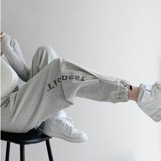 Printed Drawstring Loose Sweatpants
