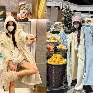 Hooded Dumble-lined Long Safari Coat