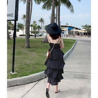 Polka-dot Sling Chiffon Dress