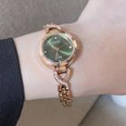 Bracelet Watch A187 - Green Dial - Rose Gold - One Size