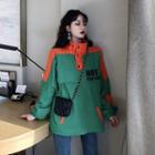 Loose-fit Colorblock Lettering Windbreaker