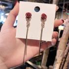 Rose Alloy Fringed Earring