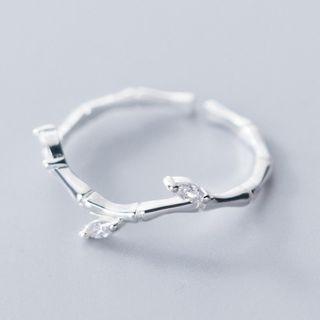 925 Sterling Silver Rhinestone Branches Ring Ring - S925 Silver - One Size