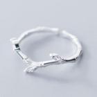 925 Sterling Silver Rhinestone Branches Ring Ring - S925 Silver - One Size
