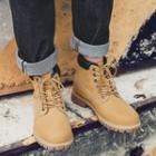 Genuine Leather Platform Lace-up Shoes / Short Boots